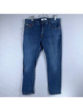 Tommy Hilfiger Straight Leg Jeans Womens Size W40 Mid-Rise Denim Medium Wash Blu